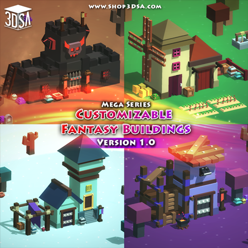 New Asset! Customizable Fantasy Buildings Pack