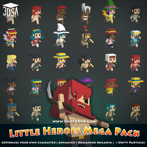 Customize your character! Little Heroes Mega Pack