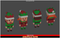 Christmas Toon Meshtint 3d model character unity low poly game Santa nutcracker tree elf gingerbread
