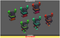 Toon Enemies Pack 1.1 Mesh Tint Shop3DSA Unity3D Game Low Poly Download 3D Model