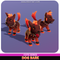 Dog Bark Cute Hell hound fire Meshtint 3d model unity low poly game sci fi evolution evolve Pokemon