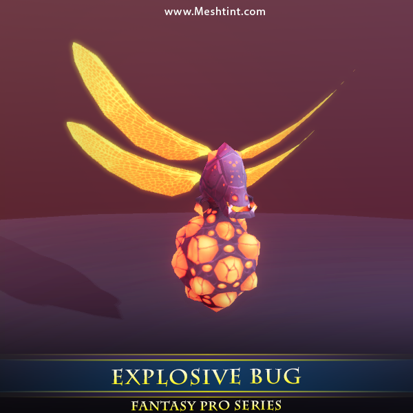 Explosive Bug 1.2 Mesh Tint Shop3DSA Unity3D Game Low Poly Download 3D Model