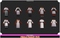 Female Peasant Modular Cute farm farmer Meshtint 3D models low poly Unity girl villager town human