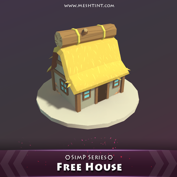 Meshtint Free House SimP Series Mesh Tint Shop3DSA Unity3D Game Low Poly Download 3D Model