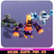 Golem Earth Fire Ice Cute Meshtint 3d model unity low poly game fantasy creature monster evolution