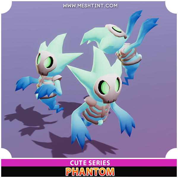Phantom Cute Series Mesh Tint Shop3DSA Unity3D Game Low Poly Download 3D Model