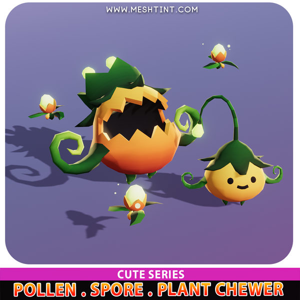 Pollen Spore Plant Chewer Evolution Meshtint 3d model unity low poly game fantasy creature Cute