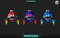 Galaxy Robots Pack 01 Mesh Tint Shop3DSA Unity3D Game Low Poly Download 3D Model