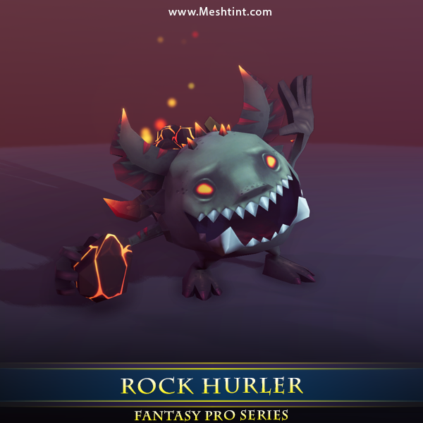 Rock Hurler 1.2 Mesh Tint Shop3DSA Unity3D Game Low Poly Download 3D Model