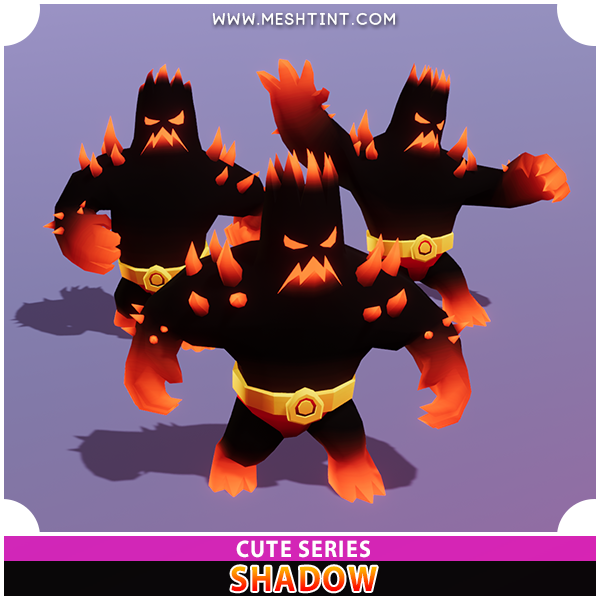 Shadow Cute Series Mesh Tint Shop3DSA Unity3D Game Low Poly Download 3D Model
