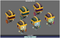 Toon Enemies Pack 1.1 Mesh Tint Shop3DSA Unity3D Game Low Poly Download 3D Model