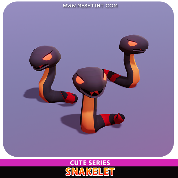 Snakelet Cute Baby snake Meshtint 3d model unity low poly game fantasy creature monster