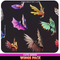 Wings Pack Cute Meshtint 3d model modular character unity low poly game fantasy hero customize bird