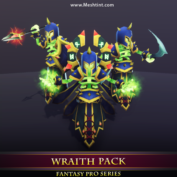 Wraith Pack 1.3 Mesh Tint Shop3DSA Unity3D Game Low Poly Download 3D Model