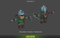 Fantasy Character Pack 01 1.5 Mesh Tint Shop3DSA Unity3D Game Low Poly Download 3D Model