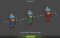 Fantasy Character Pack 01 1.5 Mesh Tint Shop3DSA Unity3D Game Low Poly Download 3D Model