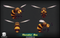 Hornet and Bee Pack Mesh Tint Shop3DSA Unity3D Game Low Poly Download 3D Model