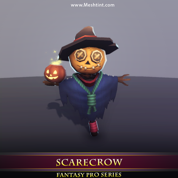 Scarecrow 1.3 Mesh Tint Shop3DSA Unity3D Game Low Poly Download 3D Model