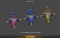 Fantasy Character Pack 01 1.5 Mesh Tint Shop3DSA Unity3D Game Low Poly Download 3D Model