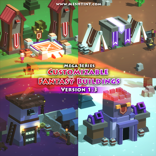 New FREE content update! Customizable Fantasy Buildings Pack