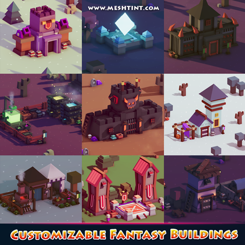 Customizable Fantasy Buildings updated