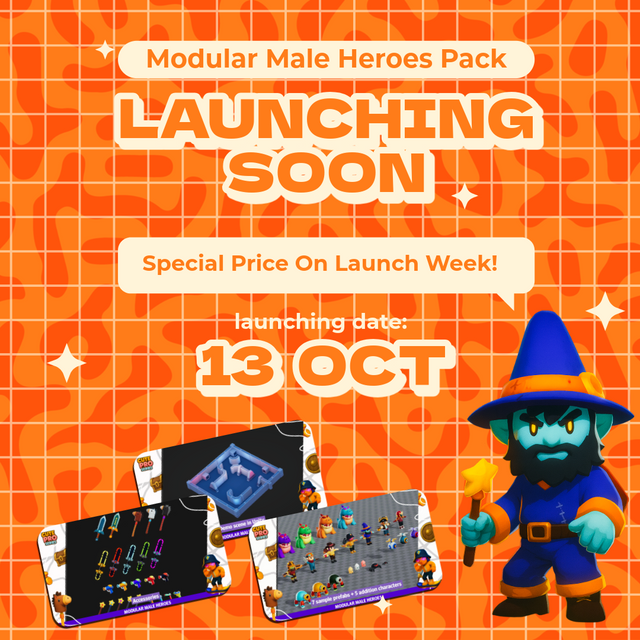 ⚔️ Modular Male Heroes Pack – Launching October 13!