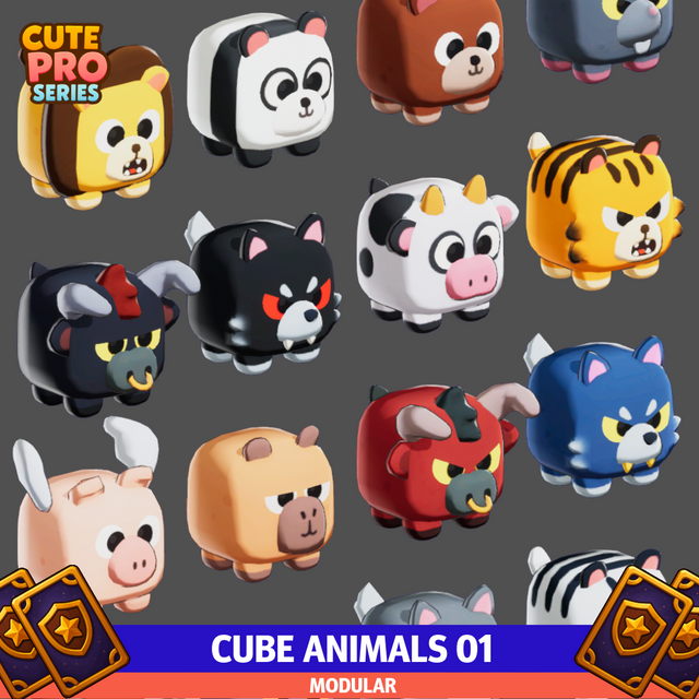 🐷 Cube Animals 01 – Cute Pro Series is Now Live!