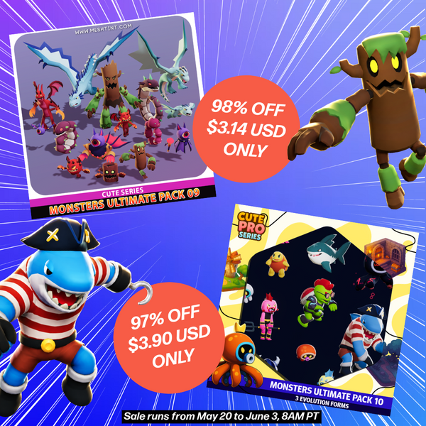 98% OFF🔥 Massive Unity Sale on Monsters Ultimate Packs