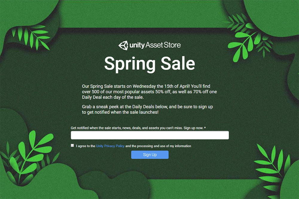 Unity's Spring Sale. Up to 70% off!