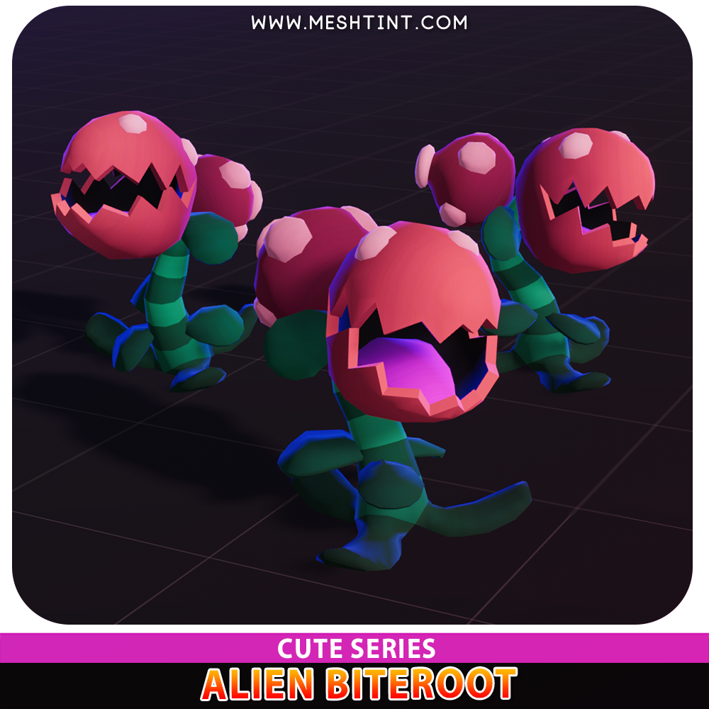 Alien Biteroot Cute Meshtint 3d model unity low poly game sci fi science fiction evolution plant