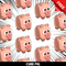 Free Cube Pig Cute modular farm pet zoo boar 3d game asset gamedev unity fab unreal godot roblox