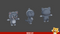 Neko Cat Cute Pro Patreon Mecanim Meshtint 3d model  unity low poly game fantasy creature monster 