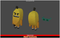 Fruit Banana Toon Humanoid Mecanim Meshtint 3d model character unity low poly game food cooking