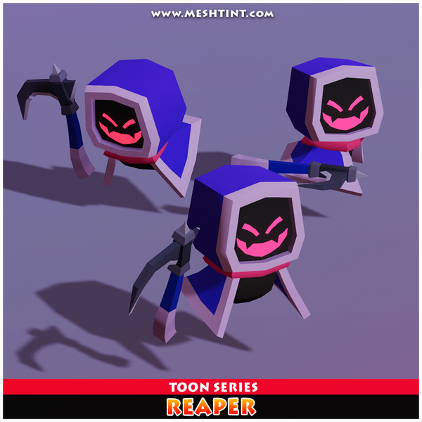 Reaper Toon Meshtint 3d model unity low poly game fantasy creature monster evolution Pokemon 