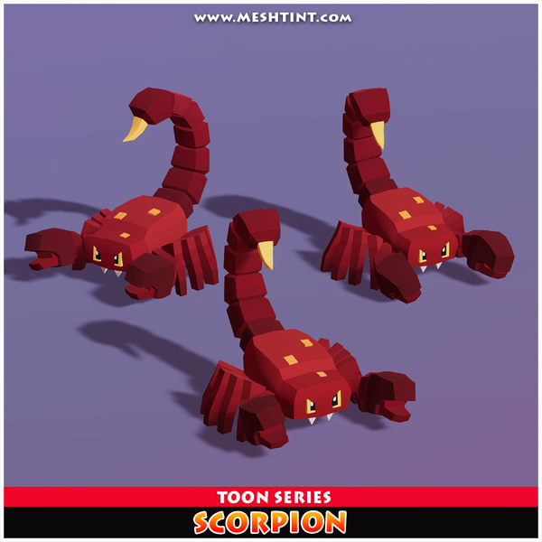 Scorpion Toon Meshtint 3d model unity low poly game fantasy  monster evolution Pokemon insect desert
