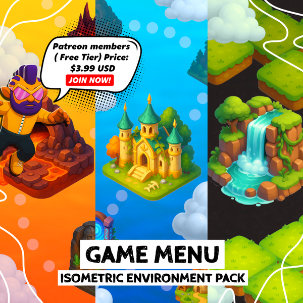 Game Menu UI Isometric Environment Pack 01 Cute Pro Series