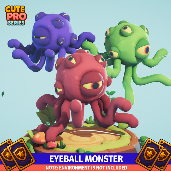 Eyeball Monster Cute Mecanim Meshtint 3d model unity low poly game fantasy creature monster alien