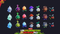 Low Level Monsters Growing Pack Meshtint 3d model unity low poly game fantasy creature ghost plant