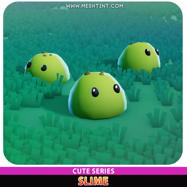 Slime Cute Meshtint 3d model unity low poly game fantasy creature monster evolution Pokemon 