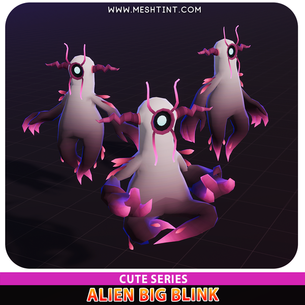 Alien Big Blink Cute Meshtint 3d model unity low poly game sci fi science fiction evolution cyclops