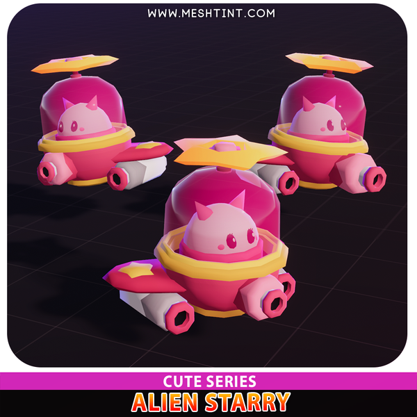 Alien Starry Cute Series Meshtint 3d model unity low poly game sci fi science fiction evolution star