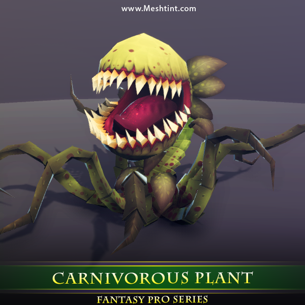 Carnivorous Plant 1.5 Mesh Tint Shop3DSA Unity3D Game Low Poly Download 3D Model