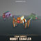 CUBE - Robot Crawler Mesh Tint Shop3DSA Unity3D Game Low Poly Download 3D Model