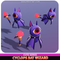 Cyclops Bat Wizard Cute Meshtint 3d model modular character unity low poly game fantasy creature 