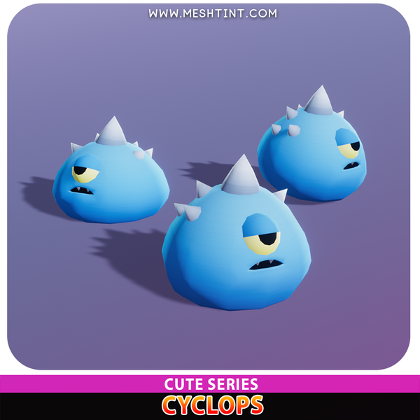 Cyclops Meshtint 3d model unity low poly game fantasy creature monster evolution Pokemon NFT