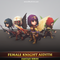 Female Knight Aidith Mesh Tint Shop3DSA Unity3D Game Low Poly Download 3D Model