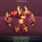 Fire Demon 1.2 Mesh Tint Shop3DSA Unity3D Game Low Poly Download 3D Model