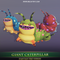 Giant Caterpillar 1.1 Mesh Tint Shop3DSA Unity3D Game Low Poly Download 3D Model