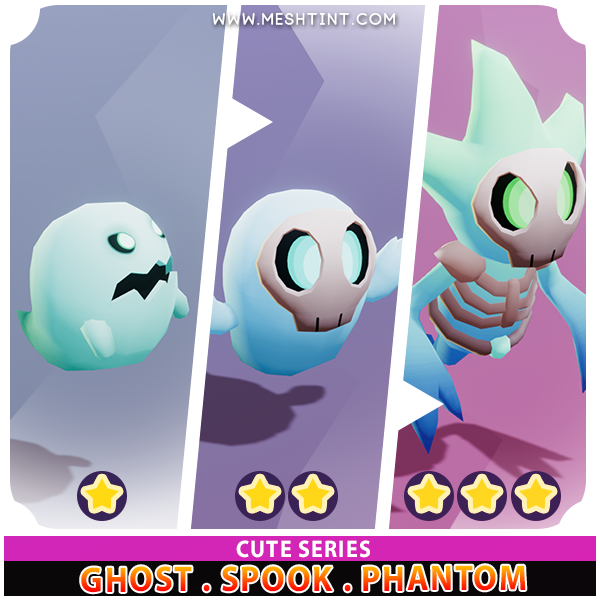 Meshtint Studio - Ghost Spook Phantom Evolution Pack Cute series