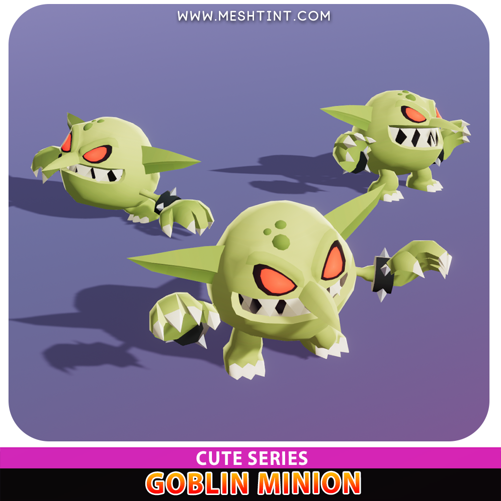 Goblin Minion Cute Meshtint 3d model modular character unity low poly game fantasy creature monster 
